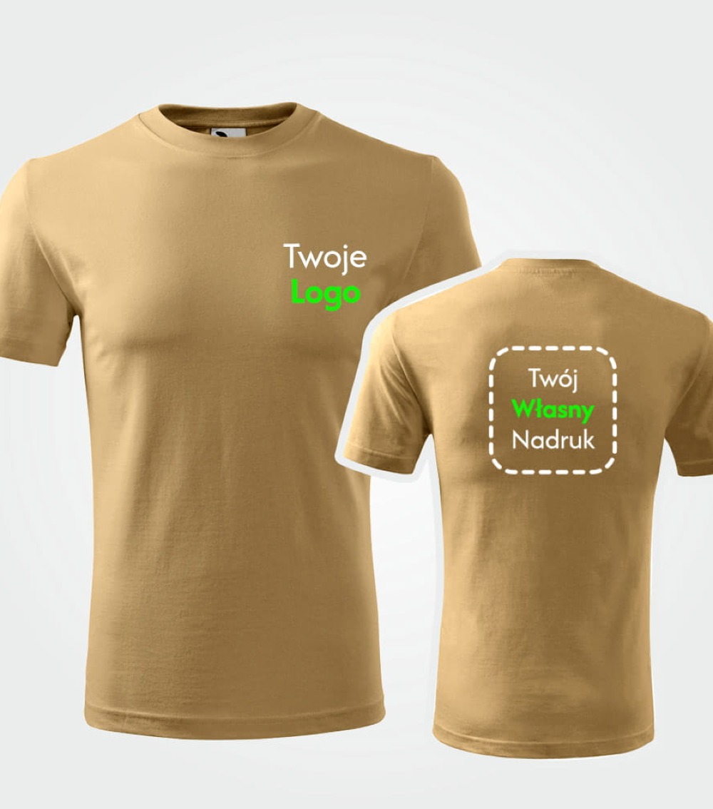Koszulka Męska T-shirt z Własnym Nadrukiem 145g – Classic New