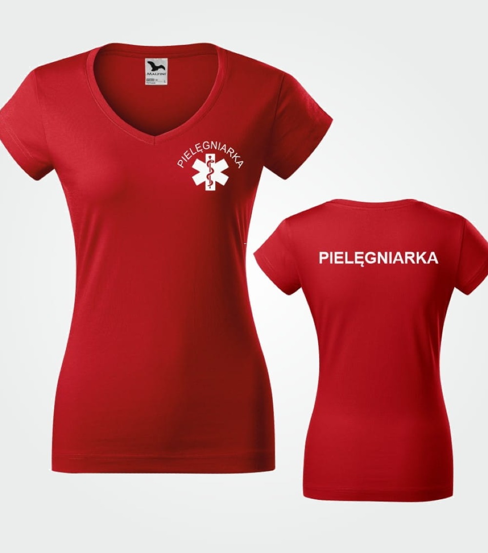 Koszulka V-neck Pielęgniarka 180g - Fit V-neck